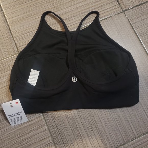 Lululemon Flow Y Wrap-Front High Neck Bra in Black - Picture 5 of 5